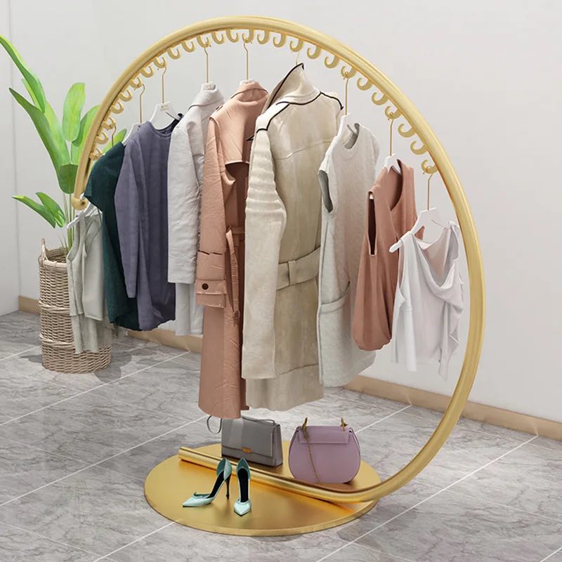 Golden half moon clothes hanger