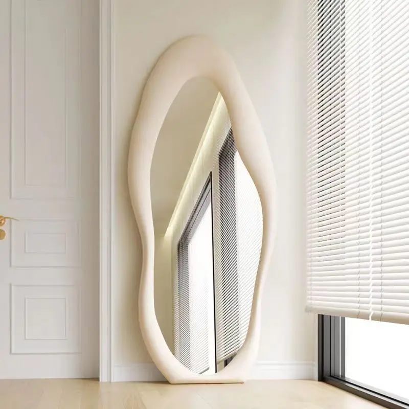 Grotte Cave door mirror luxury fabric frame