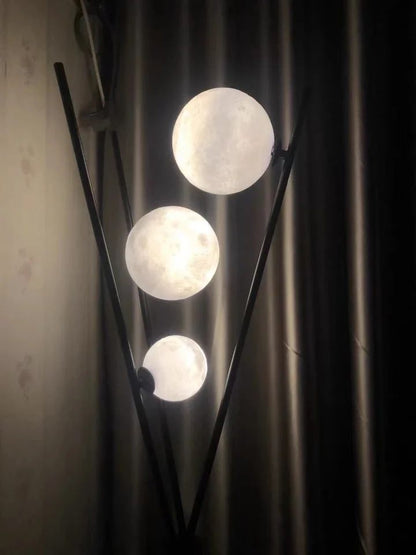 Three moons design from space floor lamp