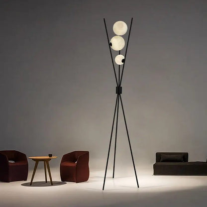 Three moons design from space floor lamp