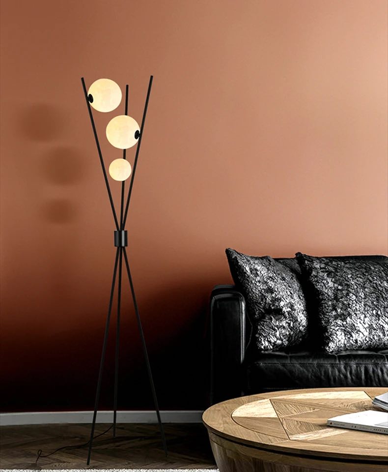 Three moons design from space floor lamp