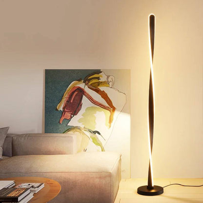 Swirling floor lamp