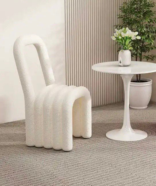 Ovel Chair (fabric Boucle) 2 Color