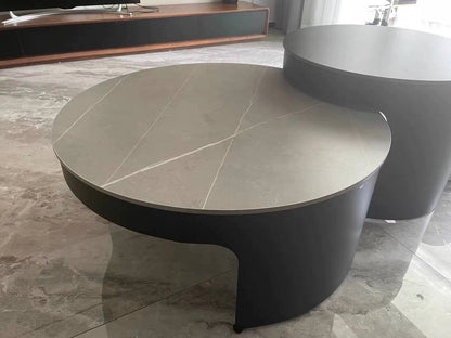 Charming shiny metal with marble Coffee Table