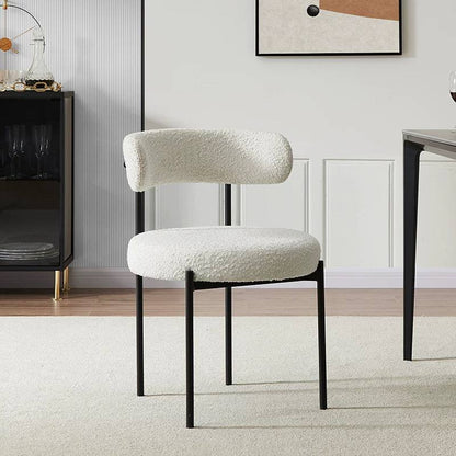 Sleek Bouclé fabric chair