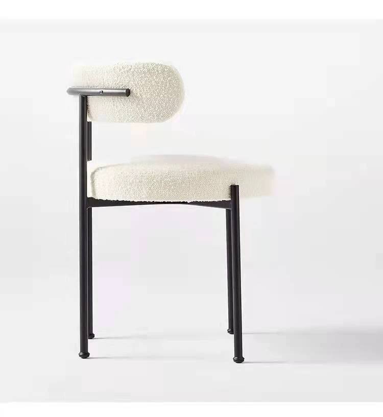 Sleek Bouclé fabric chair