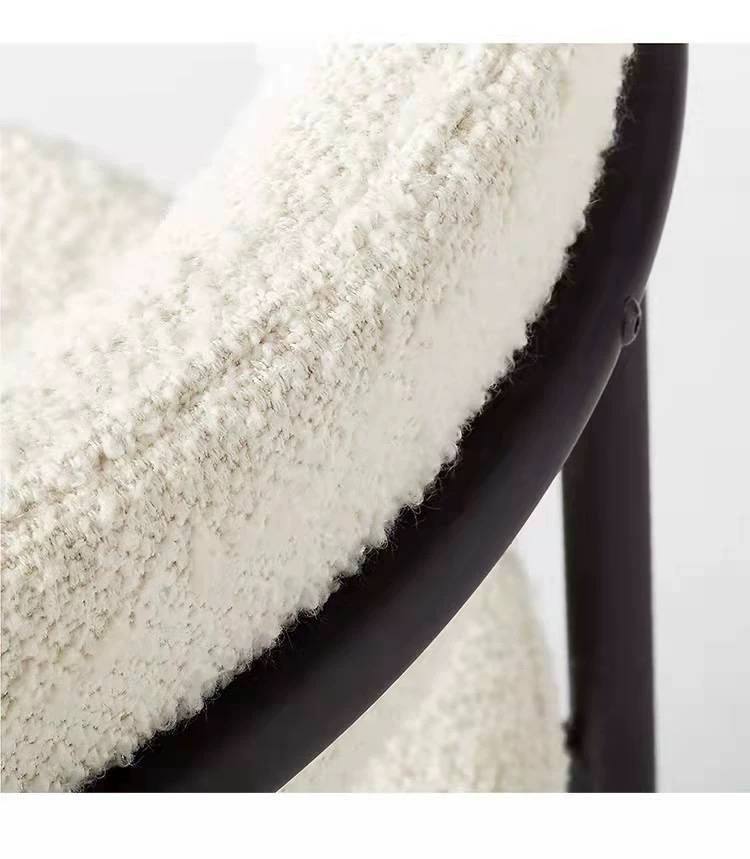 Sleek Bouclé fabric chair