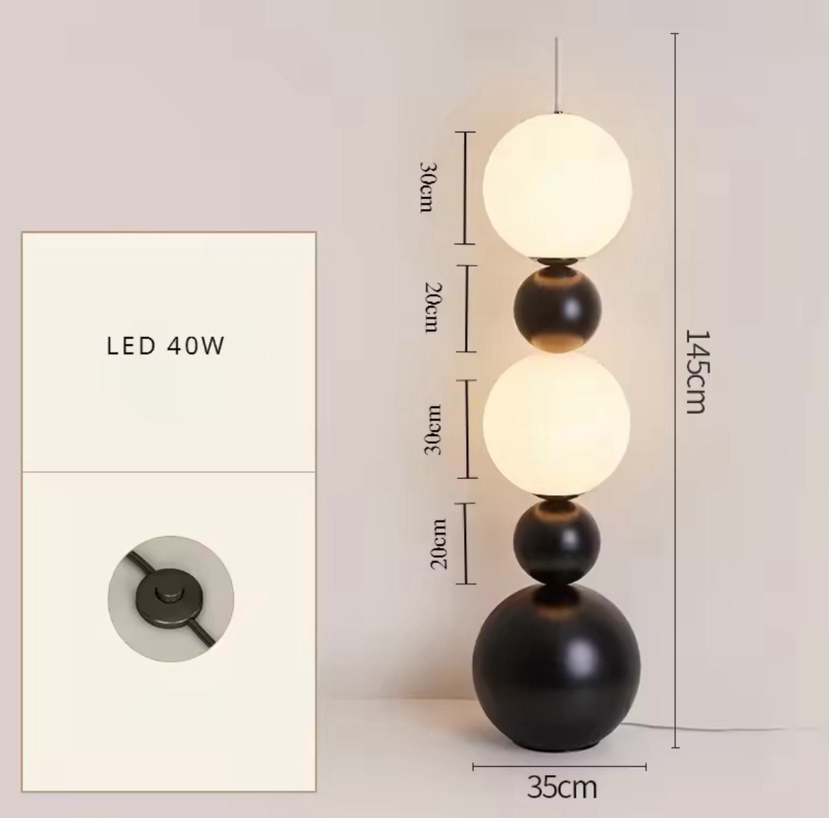 Pumpkin balls floor lamp