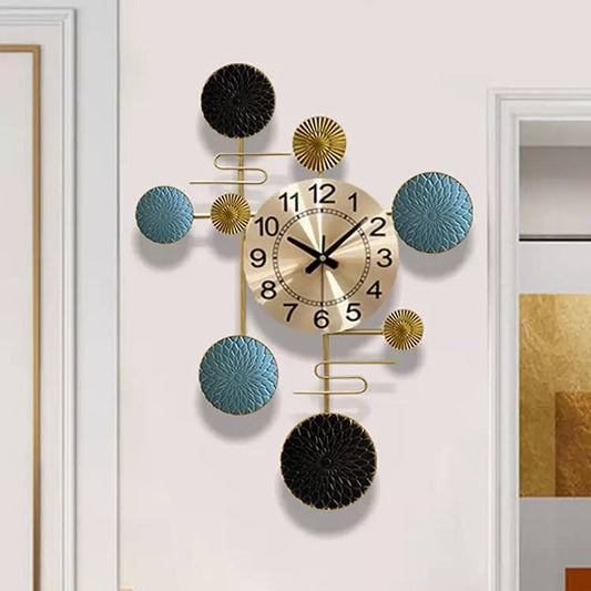 Modern Creative Golden Metal Wall Clock