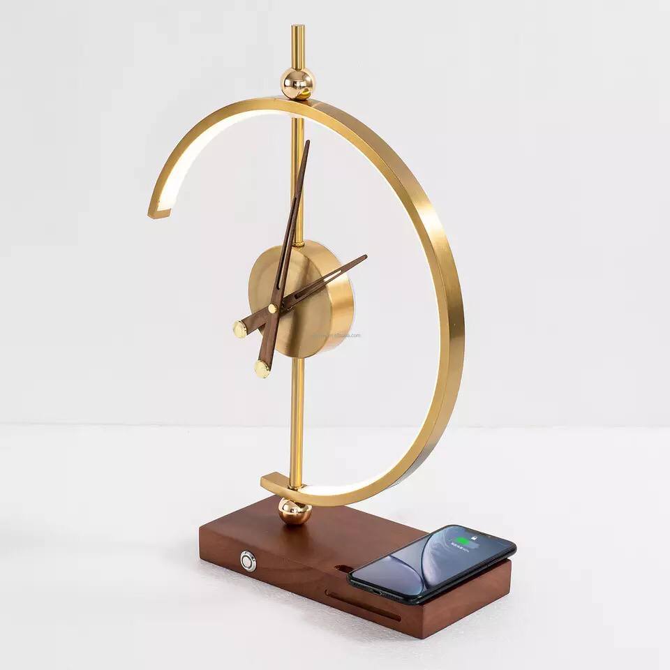 Clock Lamp With Wireless Charger