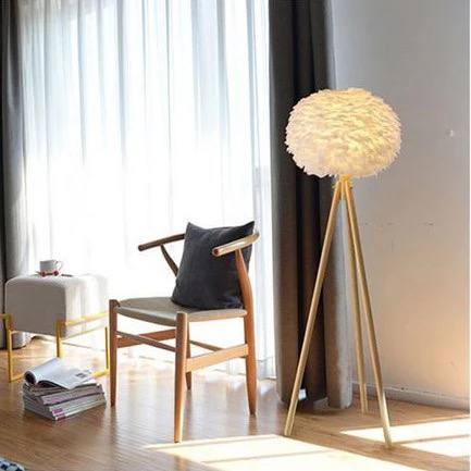 TRENDY FEATHER LIVING ROOM LAMP