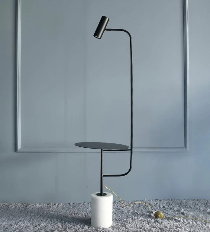 Cylindrical base floor lamp