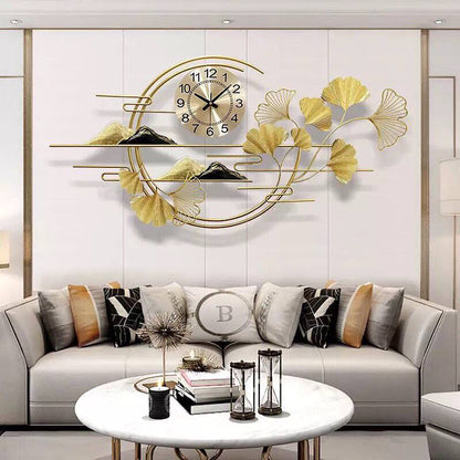 Creative Golden Metal Weld Cast Wall Clock