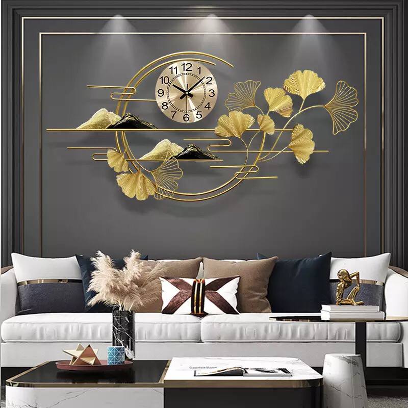 Creative Golden Metal Weld Cast Wall Clock