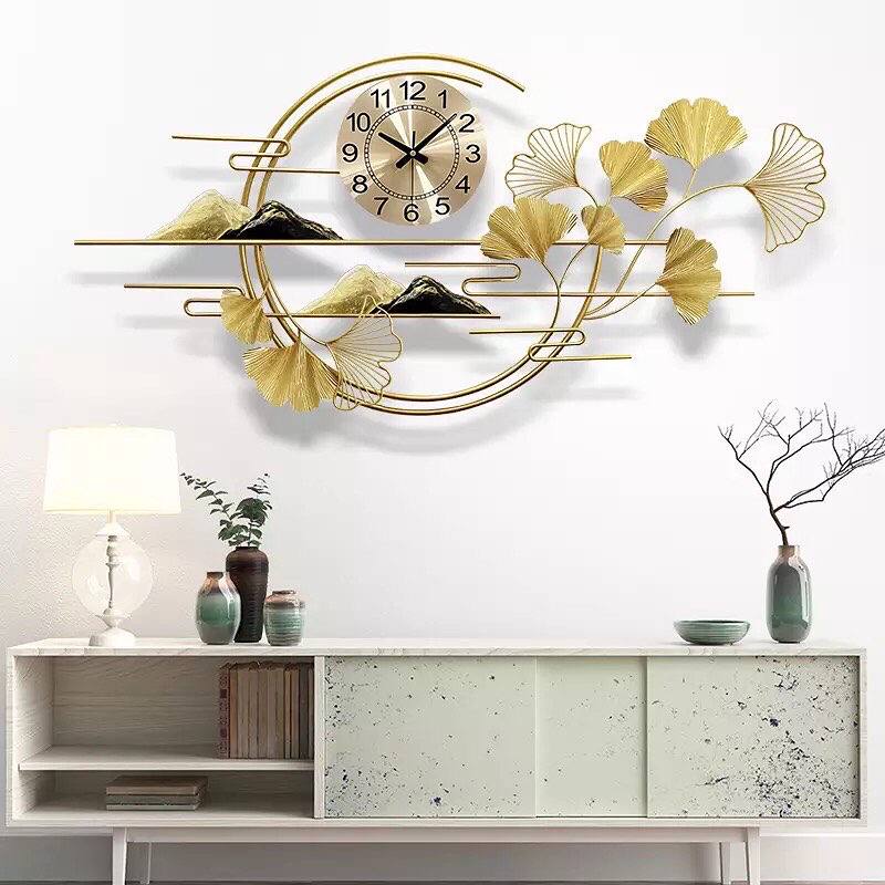 Creative Golden Metal Weld Cast Wall Clock