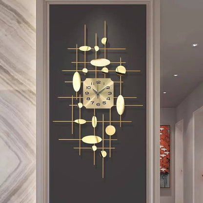 Luxury Modern Golden Metal Wall Clock