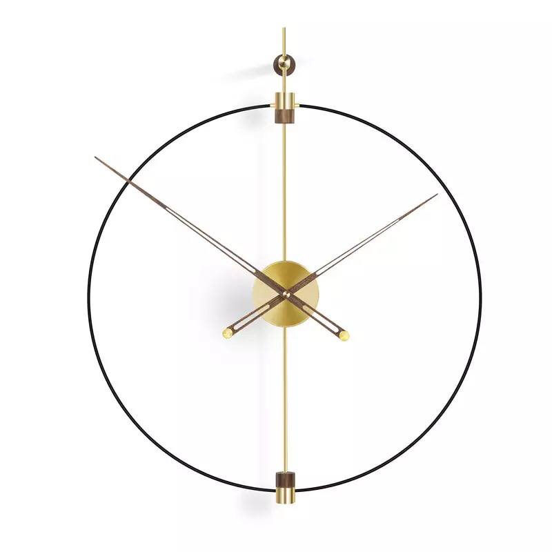 Modern wall clock metal skewers