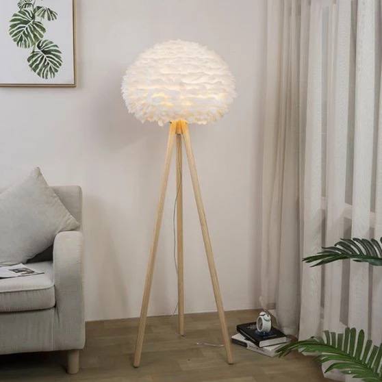 TRENDY FEATHER LIVING ROOM LAMP