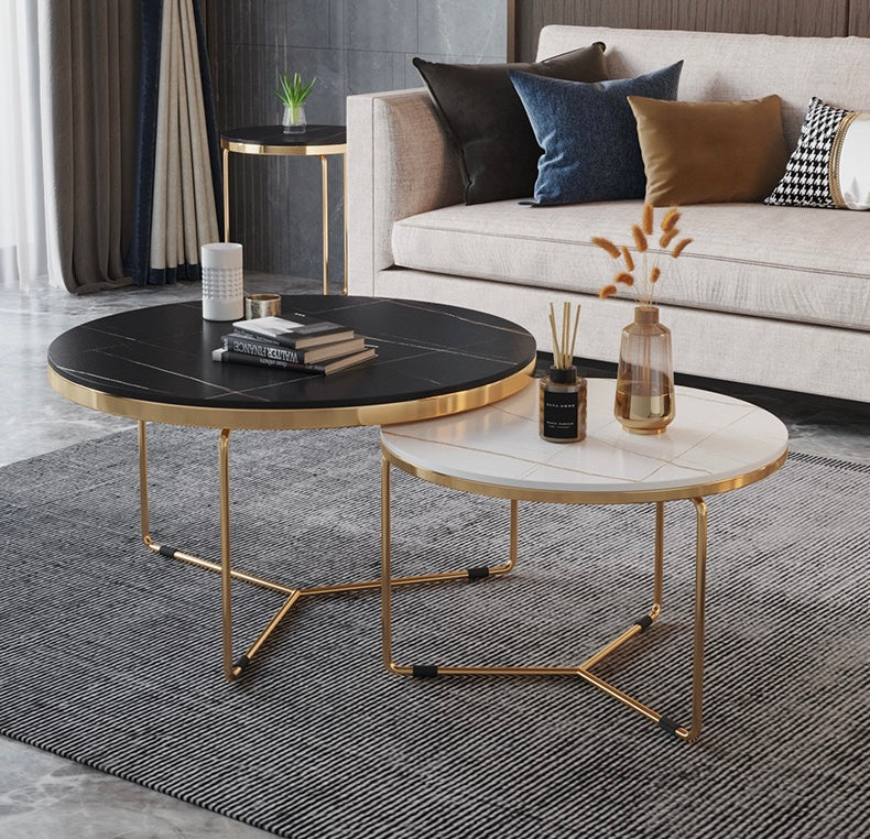 Coffee table set Golden base