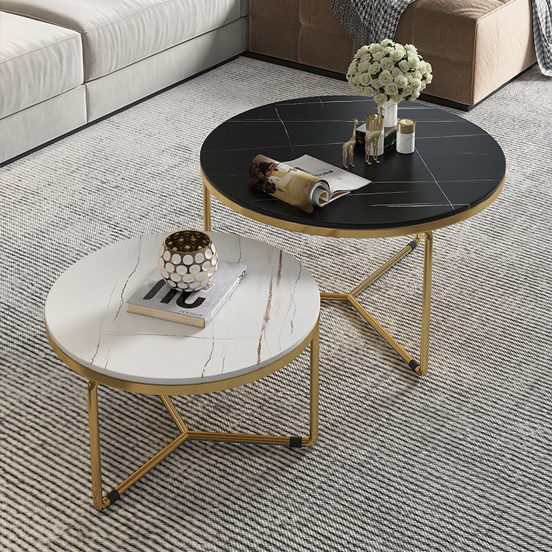 Coffee table set Golden base