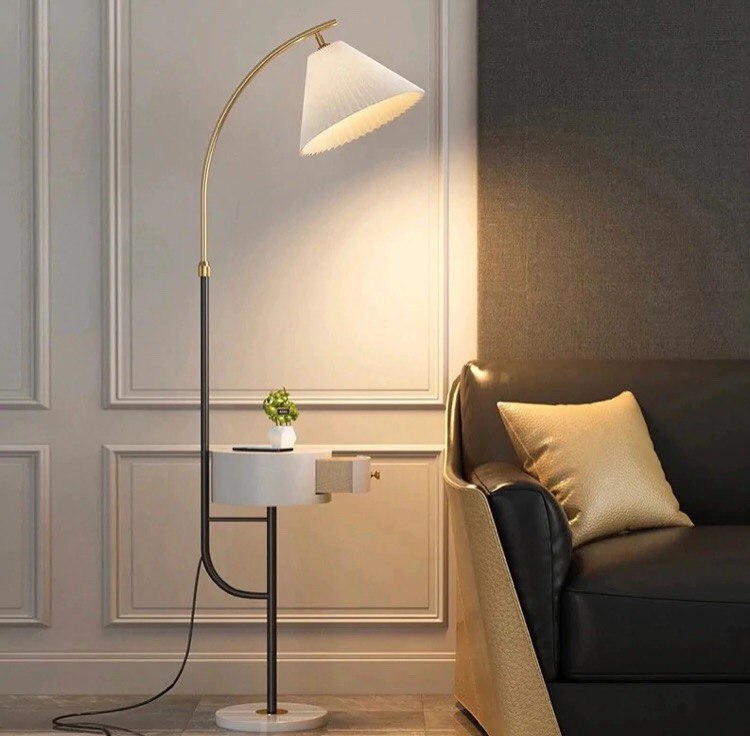 Creative floor lamp with drawer