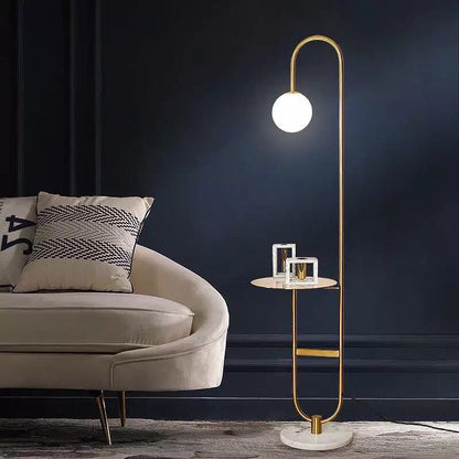 Dreamy Double Marble floor lamp golden