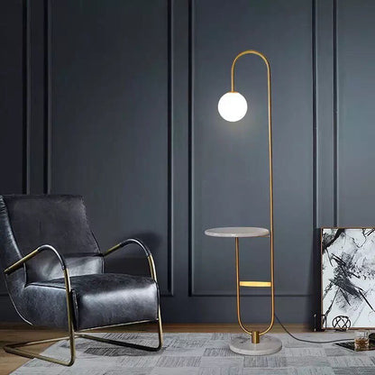 Dreamy Double Marble floor lamp golden