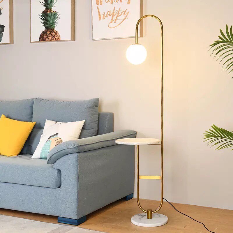 Dreamy Double Marble floor lamp golden