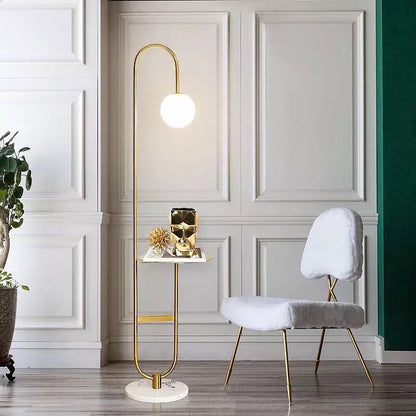 Dreamy Double Marble floor lamp golden