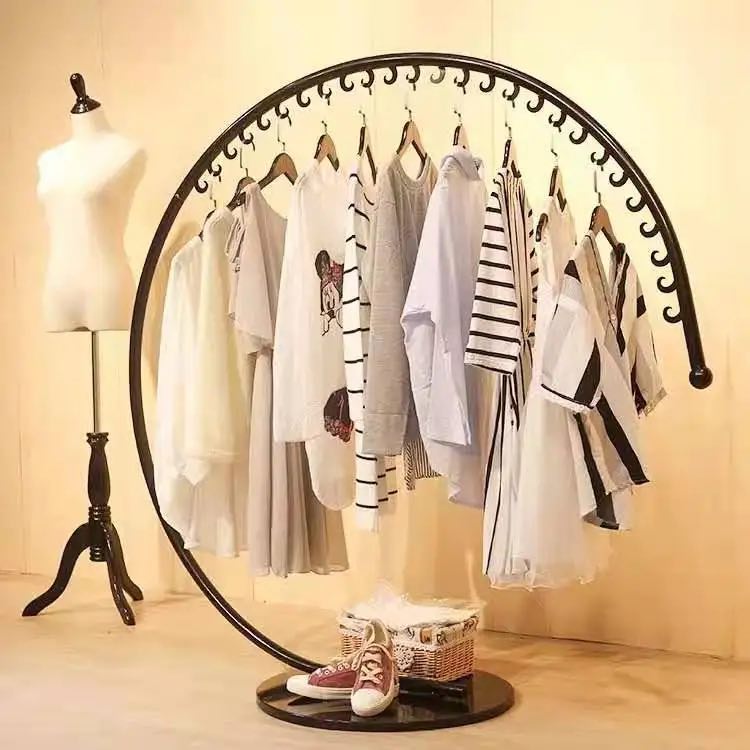 Black half moon clothes hanger