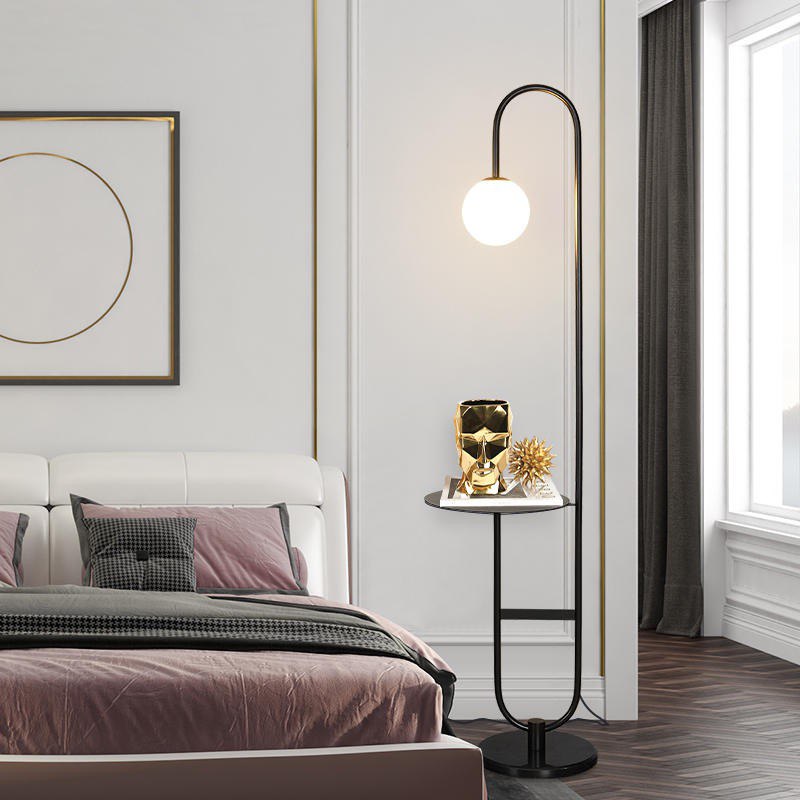 Dreamy Double Marble floor lamp (black)