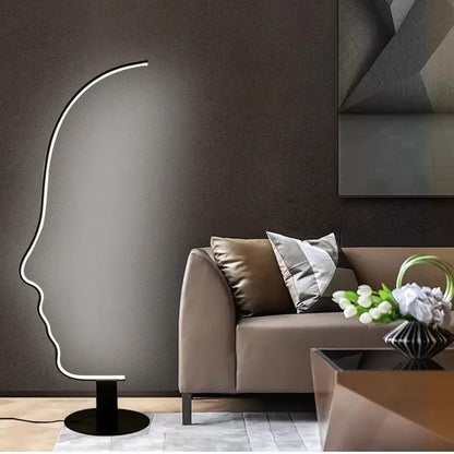 face shape floor lamp