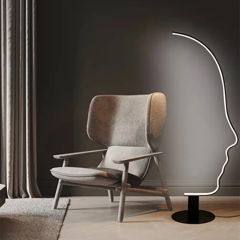 face shape floor lamp