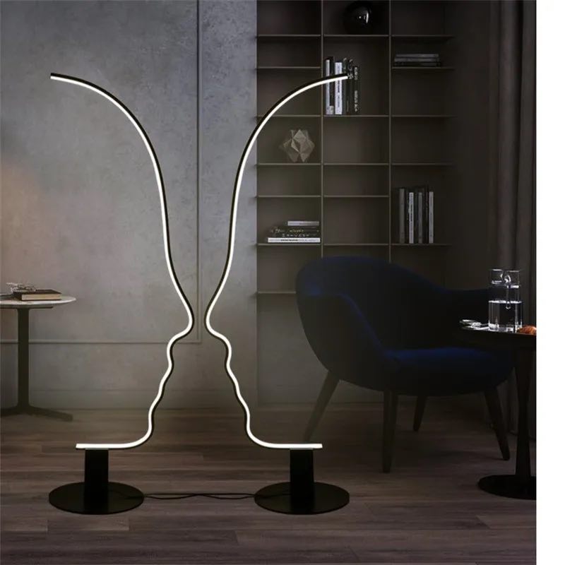 face shape floor lamp