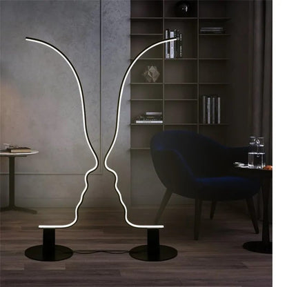 face shape floor lamp