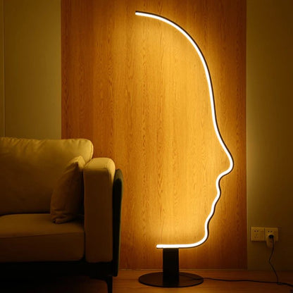 face shape floor lamp