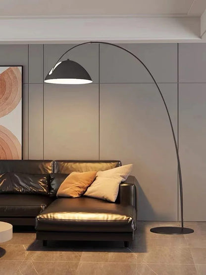 Moly Curved lamp with a metal base