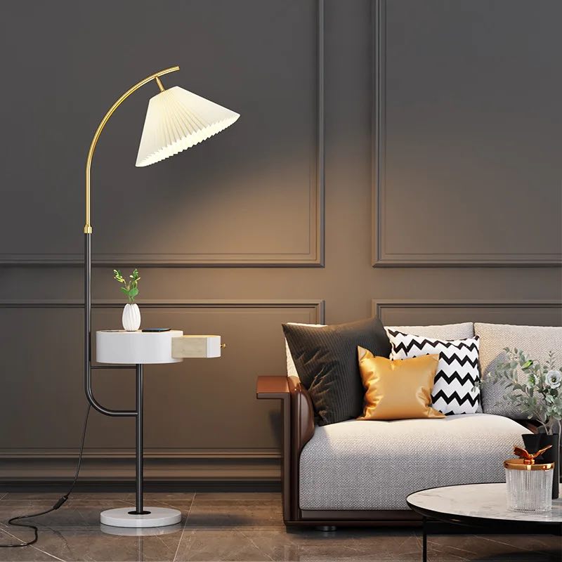 Creative floor lamp with drawer