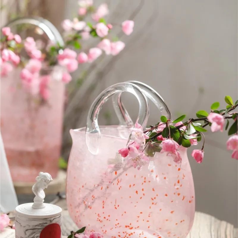 GLASS BASKET (Pink)