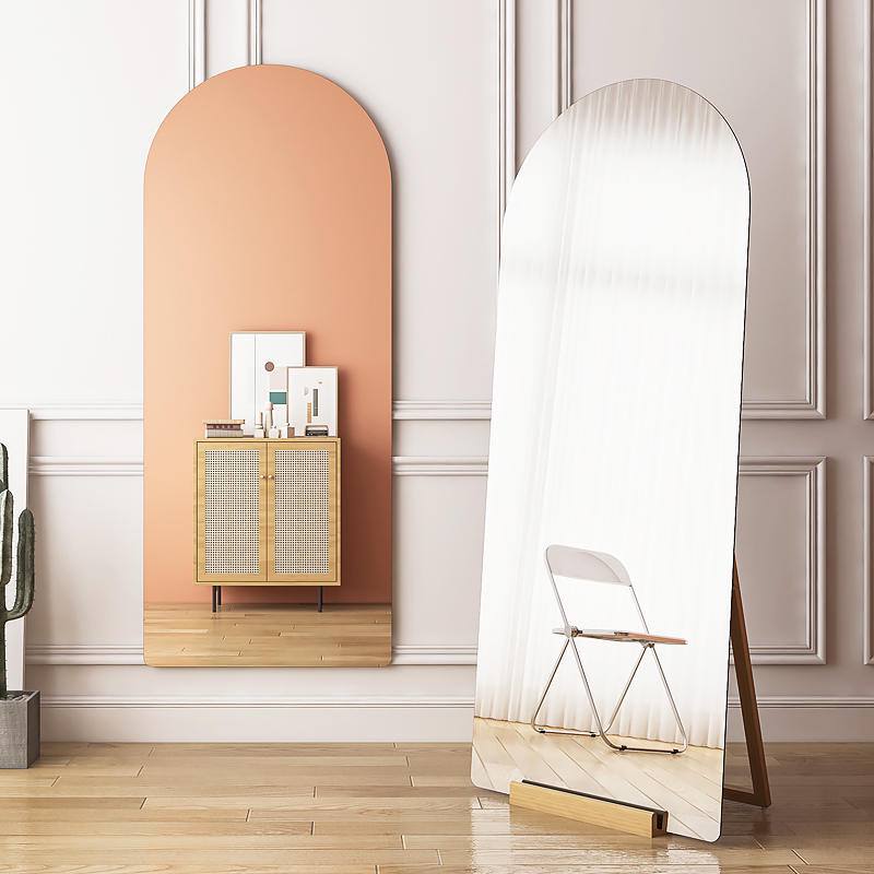 FRAMELESS ARCH MIRROR (with stand)