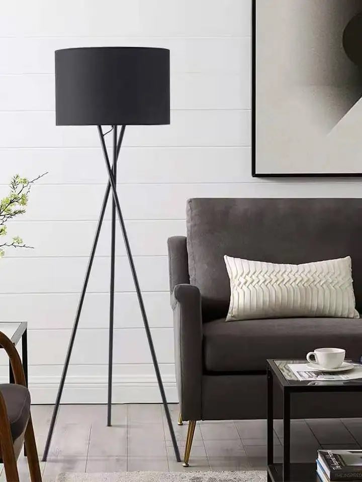 Black COWL floor lamp