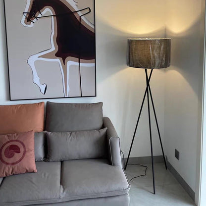 Black COWL floor lamp