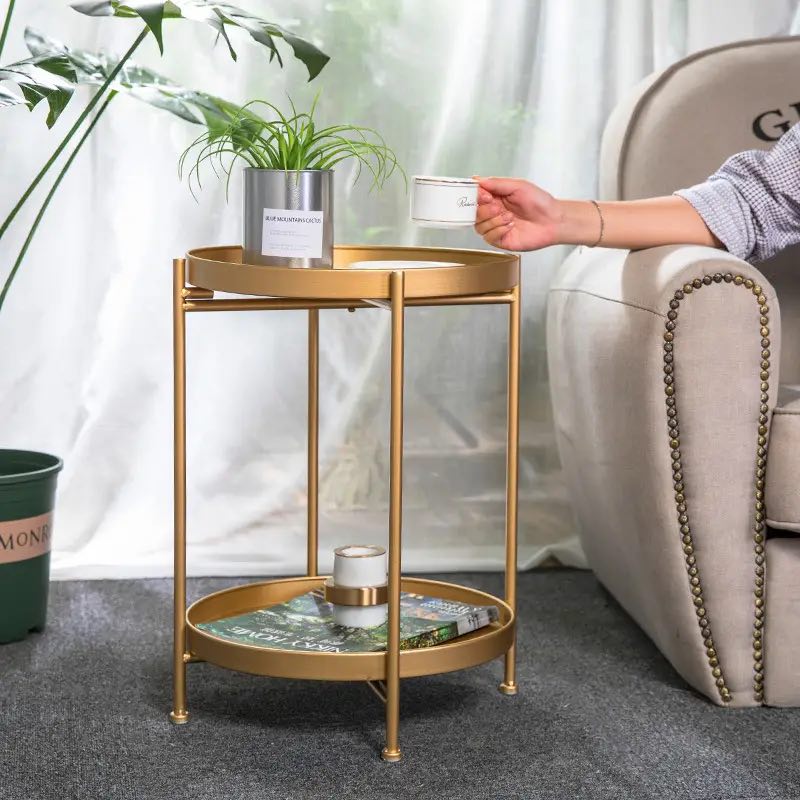 Metal side table