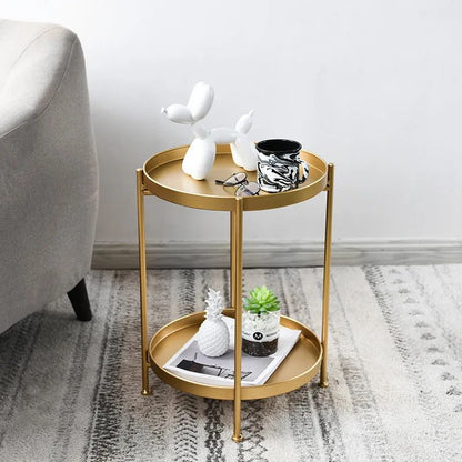 Metal side table