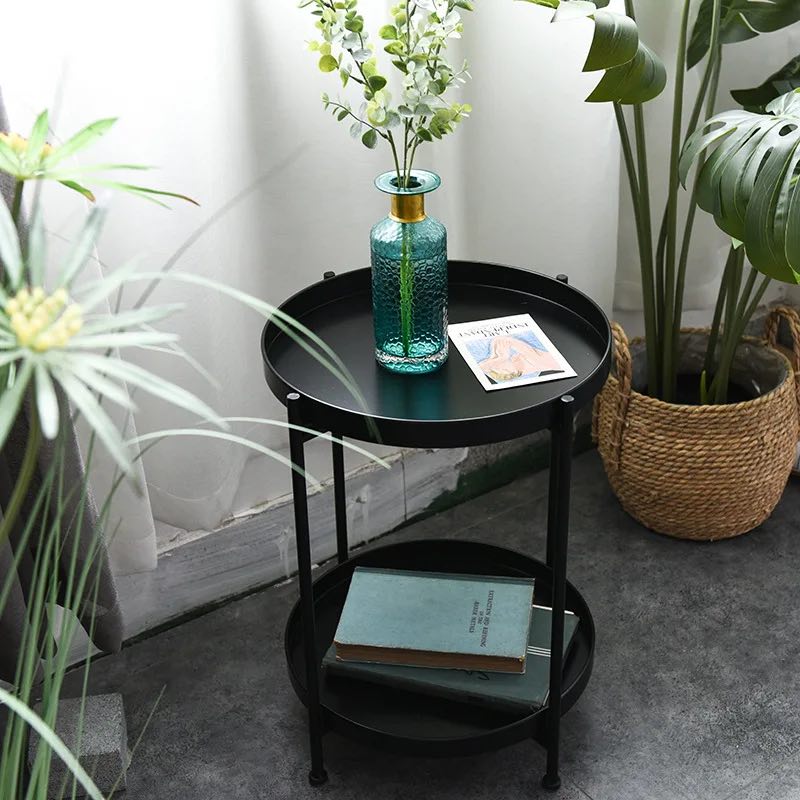 Metal side table