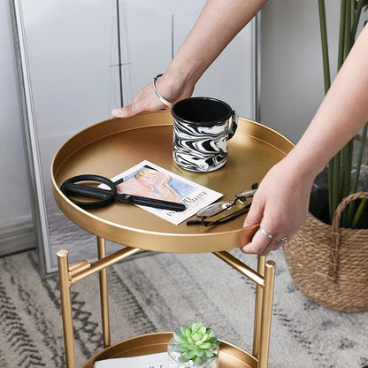 Metal side table