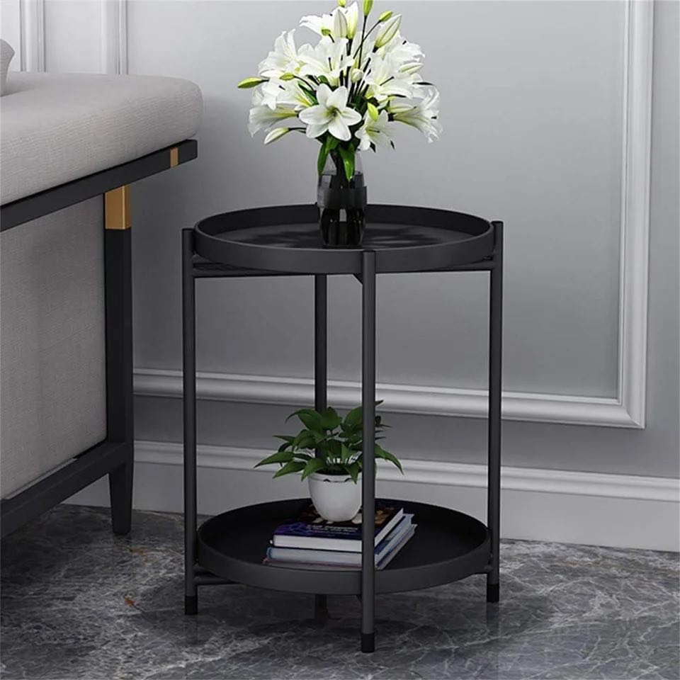 Metal side table