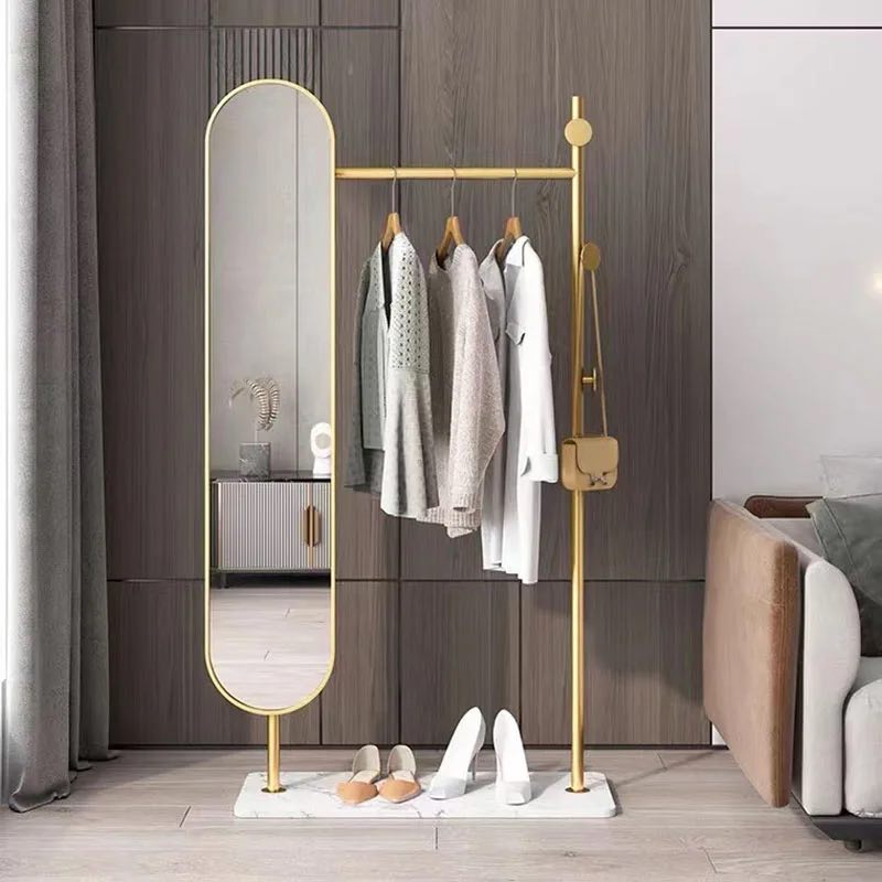 Moki mirrors with clothes stand (Black, white)