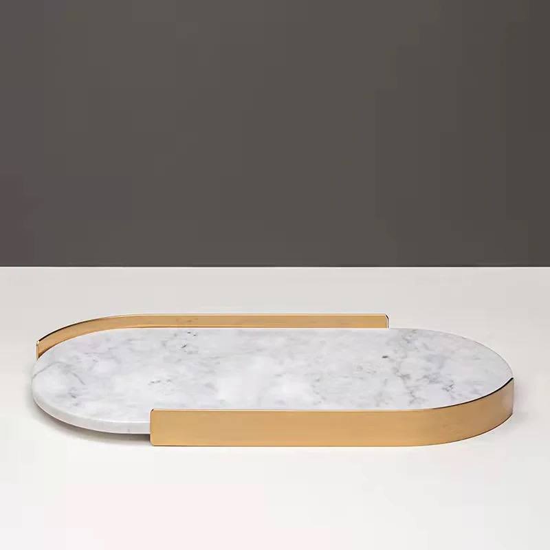 Oval marble tray