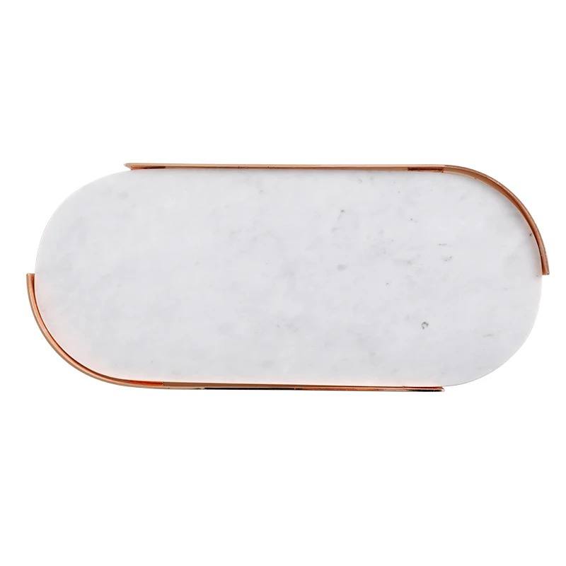 Oval marble tray